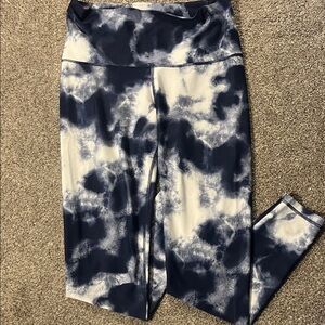 Old Navy Blue and White Tie-Dye Leggings
